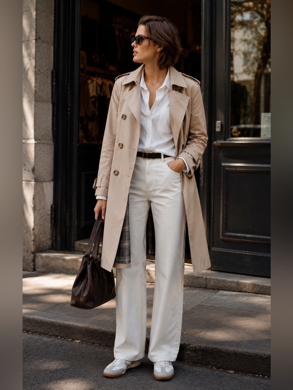 London Fog Light Beige Trench Coat
